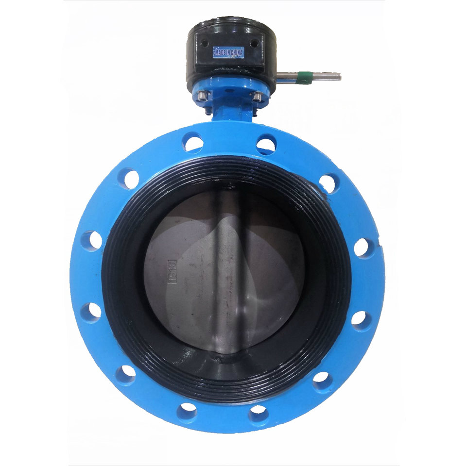 150LB Worm Gear Operate Double Flange ASTM A216 WCB Body Stainless Steel Disc EPDM Seal Butterfly Valve