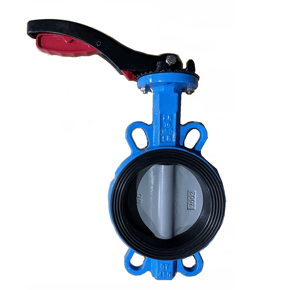 GGG40 GGG50 Ductile Iron Body Painting Disc Handle Type Wafer Butterfly Valve